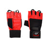 Premium Weight Lifting Gloves Red Leather with Wrist Support by Armageddon Sports - Armageddon Sports