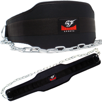 Premium Dipping Belt with the Longest Chain 47 inch (120cm) for Fitness Dips and Pull Up by Armageddon Sports - Armageddon Sports