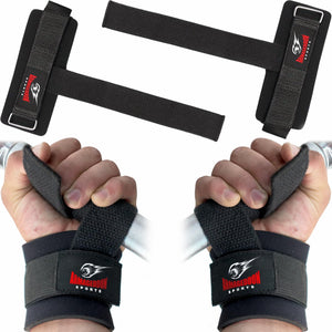 Deadlift Workout Straps Superior Padded for Weight Lifting with Wrist Support Wraps by Armageddon Sports