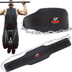 Premium Dip Belt with the Longest Chain 47 inch (120cm) for Fitness Dips and Pull Up by Armageddon Sport