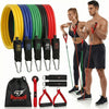 Resistance Bands Set (11pcs) with Handles, Door Anchor, Ankle Straps and Carry Bag  Armageddon Sports