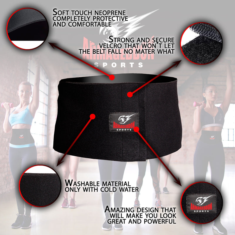 Neo-sweat Waist Wrap/ Sauna Plus Size Slimming Belt Invisible Waist Bandage  Adjustable Waist Trainer Click Now 