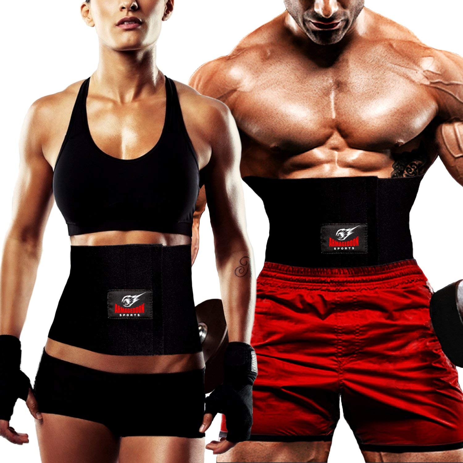 ActiveGear Neoprene Sweat Belt Waist Trimmer Belt For Men and
