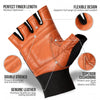 Premium Weight Lifting Gloves Brown Leather with Wrist Support by Armageddon Sports - Armageddon Sports