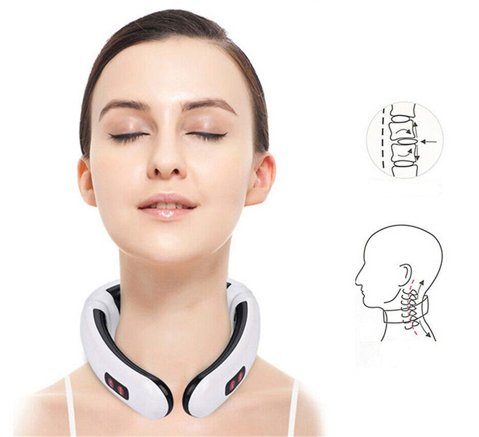 Electric Pulse Neck Cervical Massager Device for Pain Relief Neuropathy EMS  Electro Stimulator – Armageddon Sports
