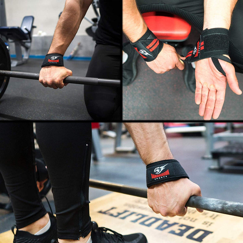 Weight Lifting Gym Fitness Straps + Wrist Wraps Support Bundle – Armageddon  Sports