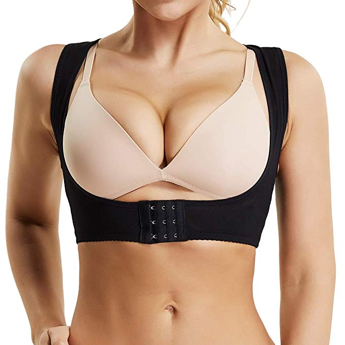 Lady Post Surgical Breast Back Bra Support Yoga Shaper Front Closure Push  Up Top
