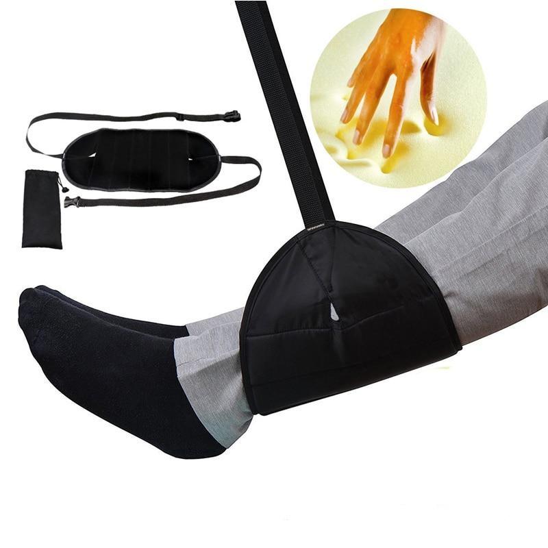 Airplane Foot Rest, Portable & Adjustable Foot Hammock For
