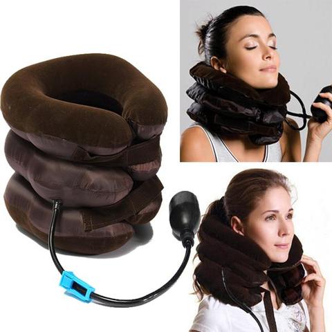 Cervical Neck Traction Device for Neck Pain Relief Adjustable Inflatable  Neck Stretcher Neck Brace Neck Traction Pillow for Neck Decompression and