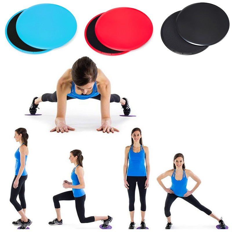 2x Core Sliders Pair Abs Abdominal Fitness Gliders Bums Leg Slide Discs  Exercise